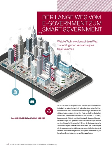 Beitrag in der .public / Ausgabe 04-2019: Der lange Weg vom E-Government zum Smart Government