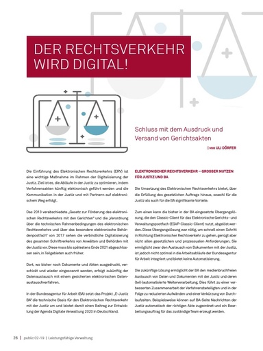 Beitrag in der .public / Ausgabe 02-2019: Der Rechtsverkehr wird digital