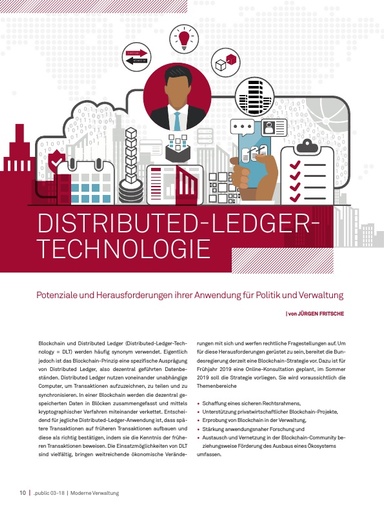 Beitrag in der .public / Ausgabe 03-2018: Distributed-Ledger-Technologie