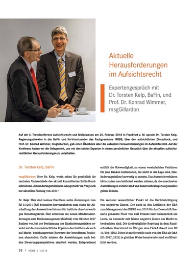 Aktuelle Herausforderungen im Aufsichtsrecht - Expertengespräch mit Dr. Torsten Kelp, BaFin, und Prof. Dr. Konrad Wimmer, msgGillardon