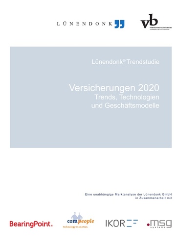 Versicherungen 2020 –  Trends, Technologien und Geschäftsmodelle