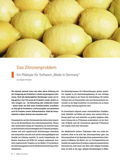 Das Zitronenproblem - Ein Plädoyer für Software "Made in Germany"
