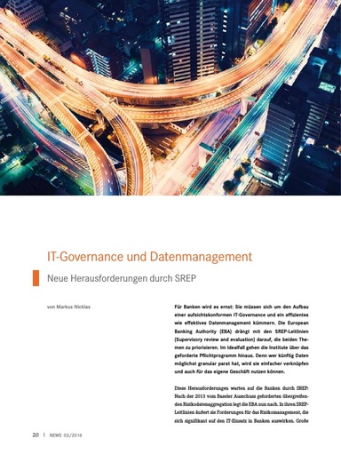 IT Governance und Datenmanagement - Neue Herausforderungen durch SREP