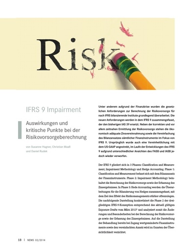 IFRS 9 Impairment - Auswirkungen und kritische Punkte bei der Risikovorsorgeberechnung