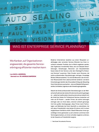 Beitrag in der .public / Ausgabe 02-2017: Was ist Enterprise Service Planning?