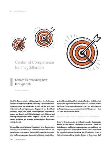 Center of Competence bei msgGillardon - Konzentriertes Know-how für Experten